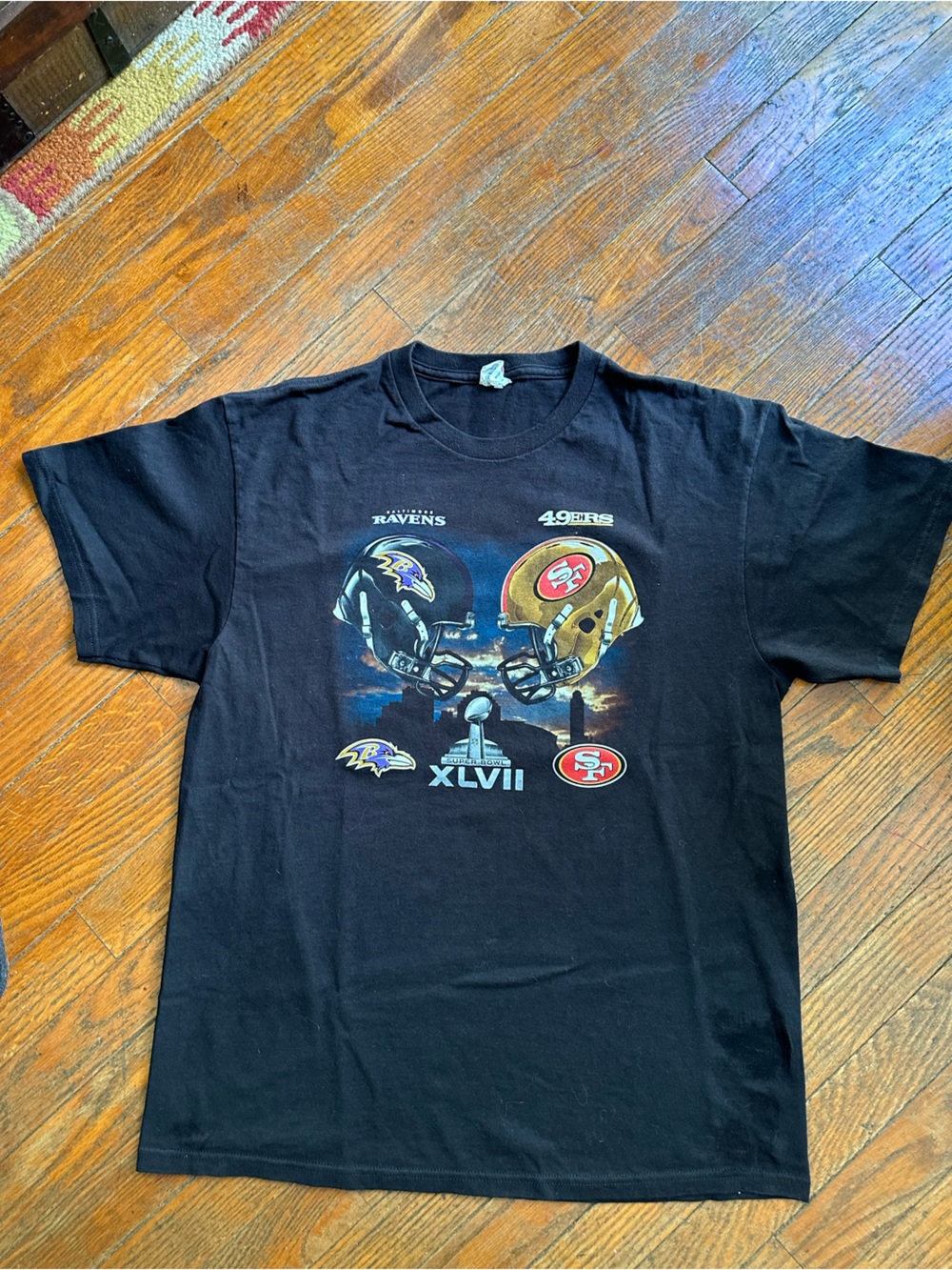 NFL Super Bowl XLVII Ravens vs 49ers Delta Pro Weight T-Shirt Black Men’s L